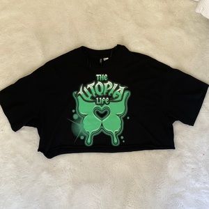 H&M Divided Graphic Cropped Tee